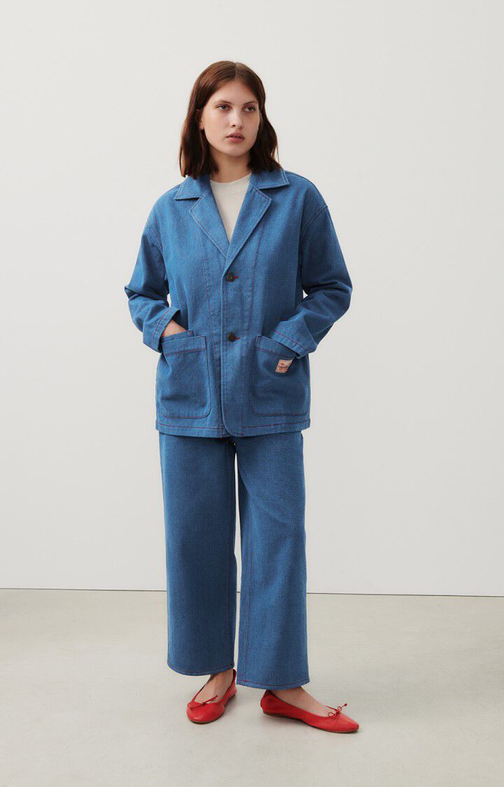 American Vintage Veste Femme Faow - BLUE 52 Manches Longues Bleu - E24