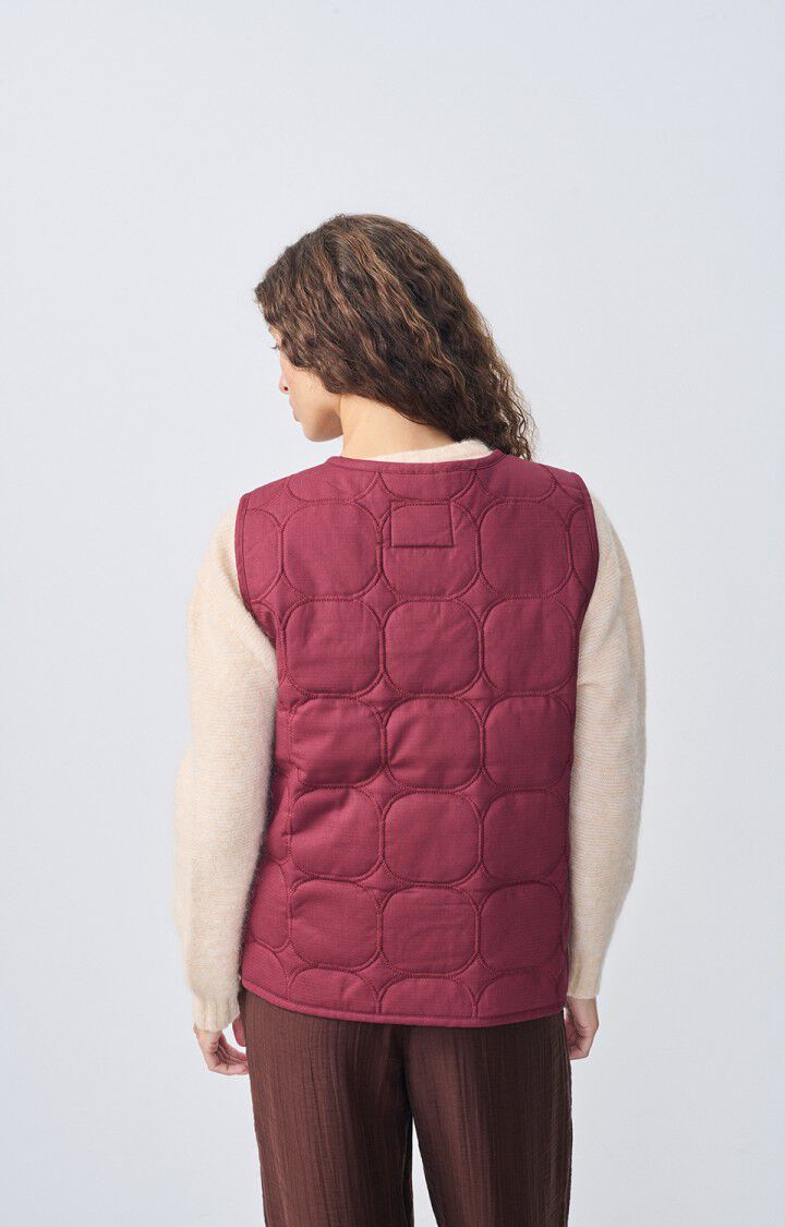 American Vintage Veste Femme Fibcity - BETTERAVE 0 Sans Manches Rouge - H22