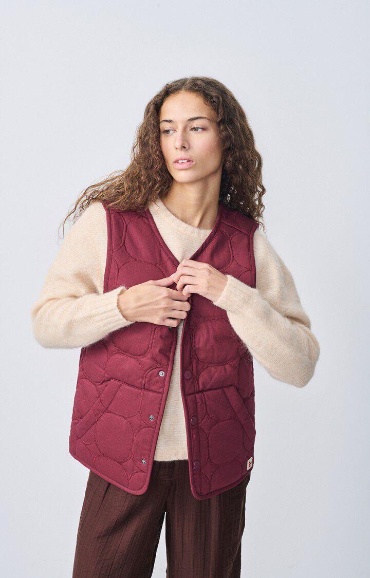 american vintage Veste femme Fibcity - BETTERAVE 0 Sans manches Rouge - H22