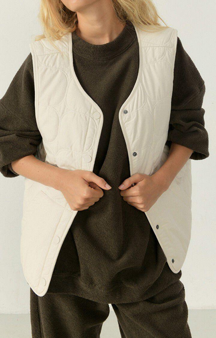 American Vintage Veste Femme Fibcity - PLAGE 0 Sans Manches Beige - H22