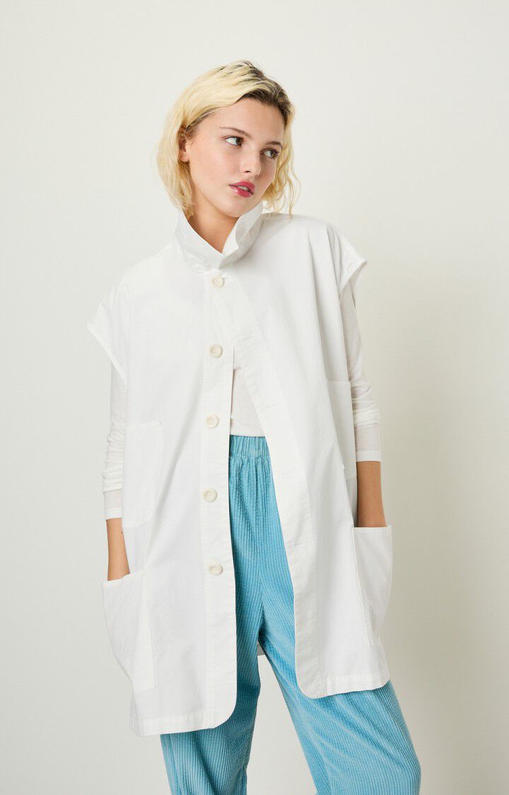american vintage Veste femme Giony - BLANC Sans manches Blanc - E20