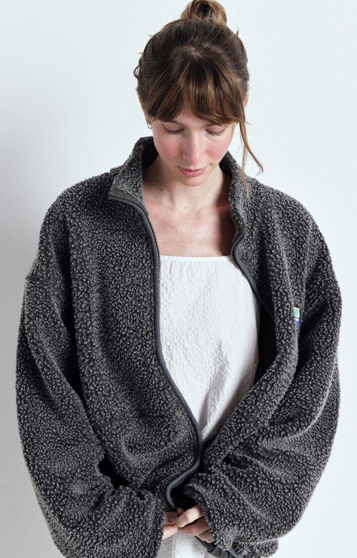 American Vintage Veste Femme Hoktown - ANTHRACITE CHINE 54 Manches Longues Gris - E25