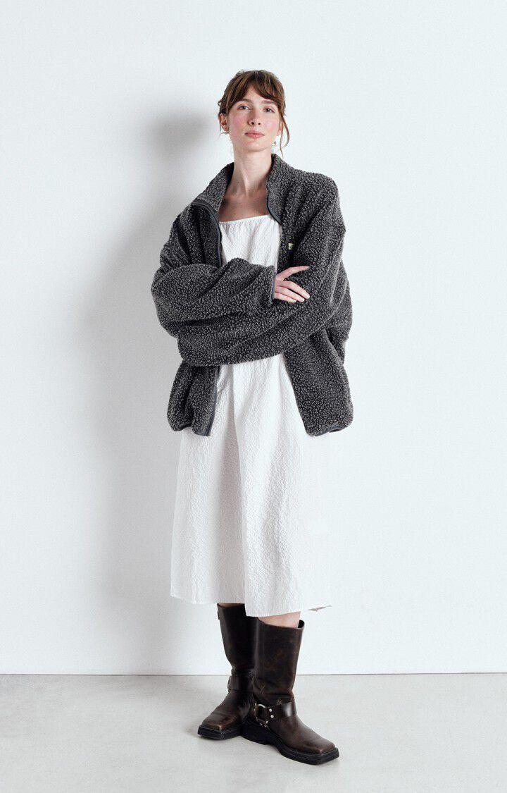 American Vintage Veste Femme Hoktown - ANTHRACITE CHINE 54 Manches Longues Gris - E25