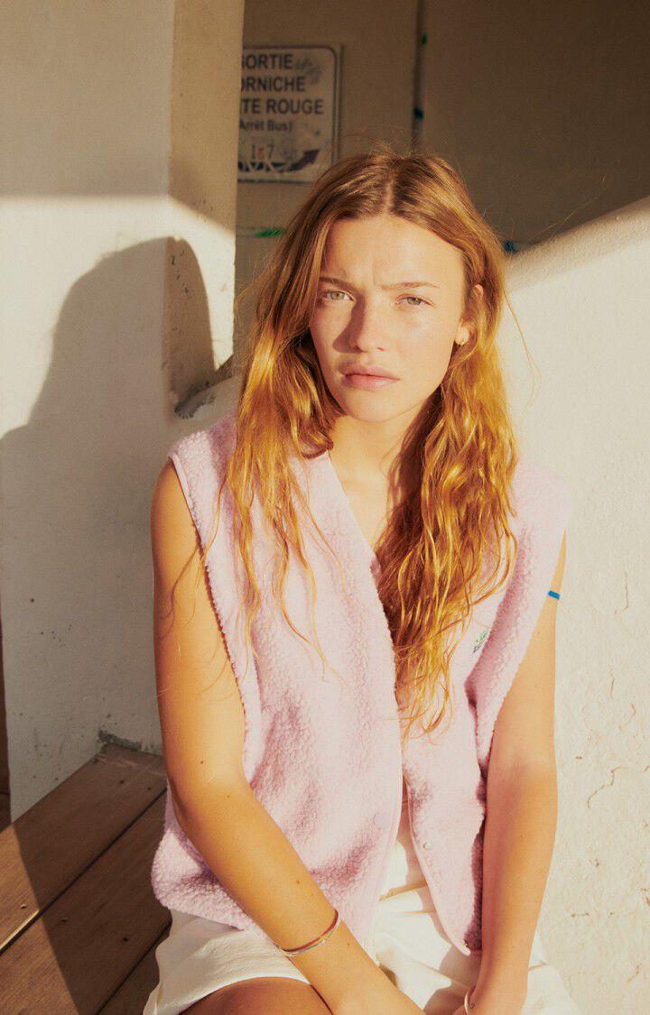 american vintage Veste femme Hoktown - DRAGEE CHINE 0 Sans manches Rose - E25