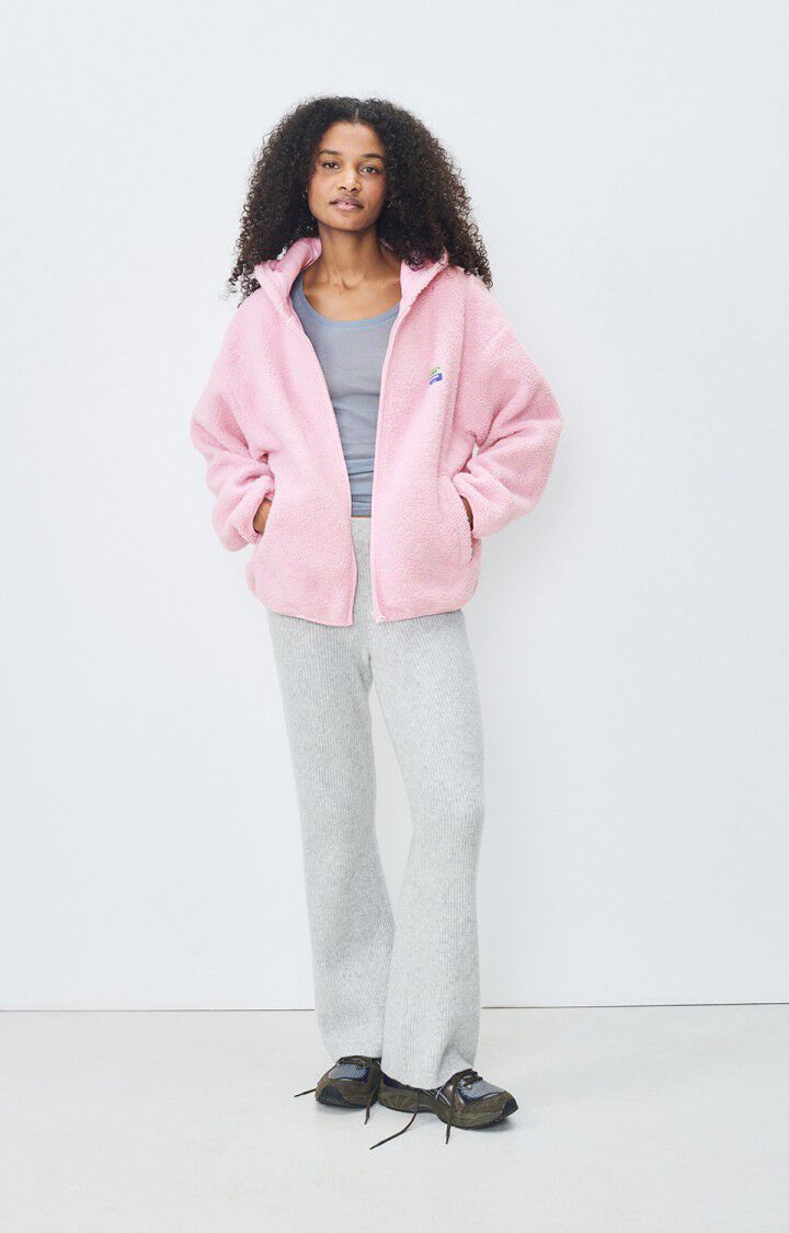 American Vintage Veste Femme Hoktown - DRAGEE CHINE 50 Manches Longues Rose - E25