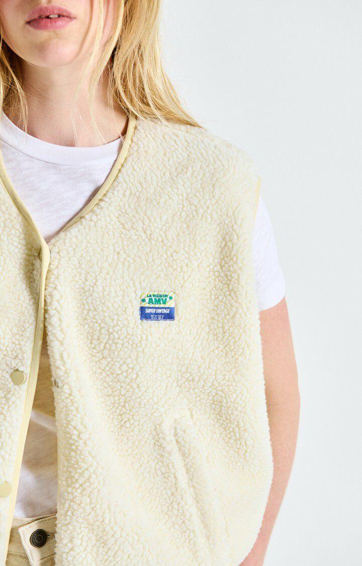 American Vintage Veste Femme Hoktown - ECRU 0 Sans Manches Beige - E25