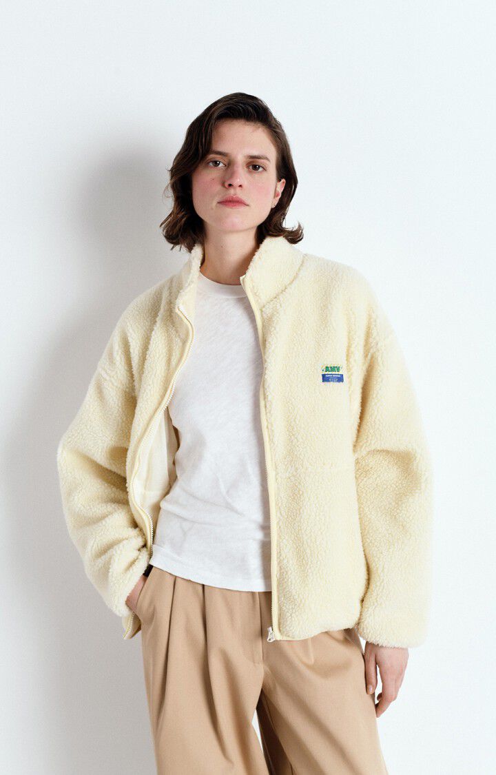 american vintage Veste femme Hoktown - ECRU 54 Manches longues Beige - E25