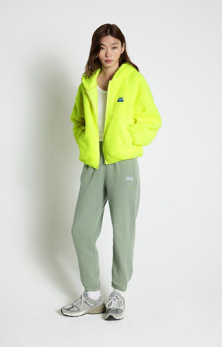 American Vintage Veste Femme Hoktown - JAUNE FLUO 50 Manches Longues Jaune - E25