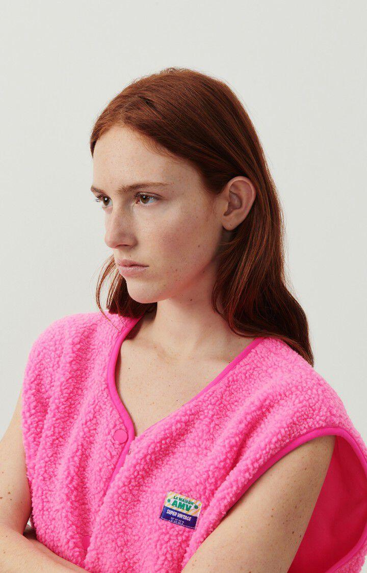 American Vintage Veste Femme Hoktown - PINK ACID CHINE 0 Sans Manches Rose - E25