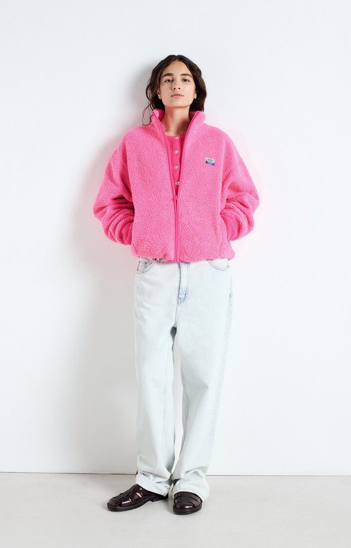 American Vintage Veste Femme Hoktown - PINK ACID CHINE 54 Manches Longues Rose - E25