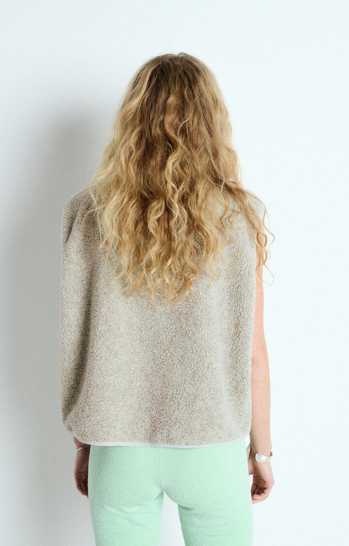 American Vintage Veste Femme Hoktown - POLAIRE CHINE 0 Sans Manches Gris - E25