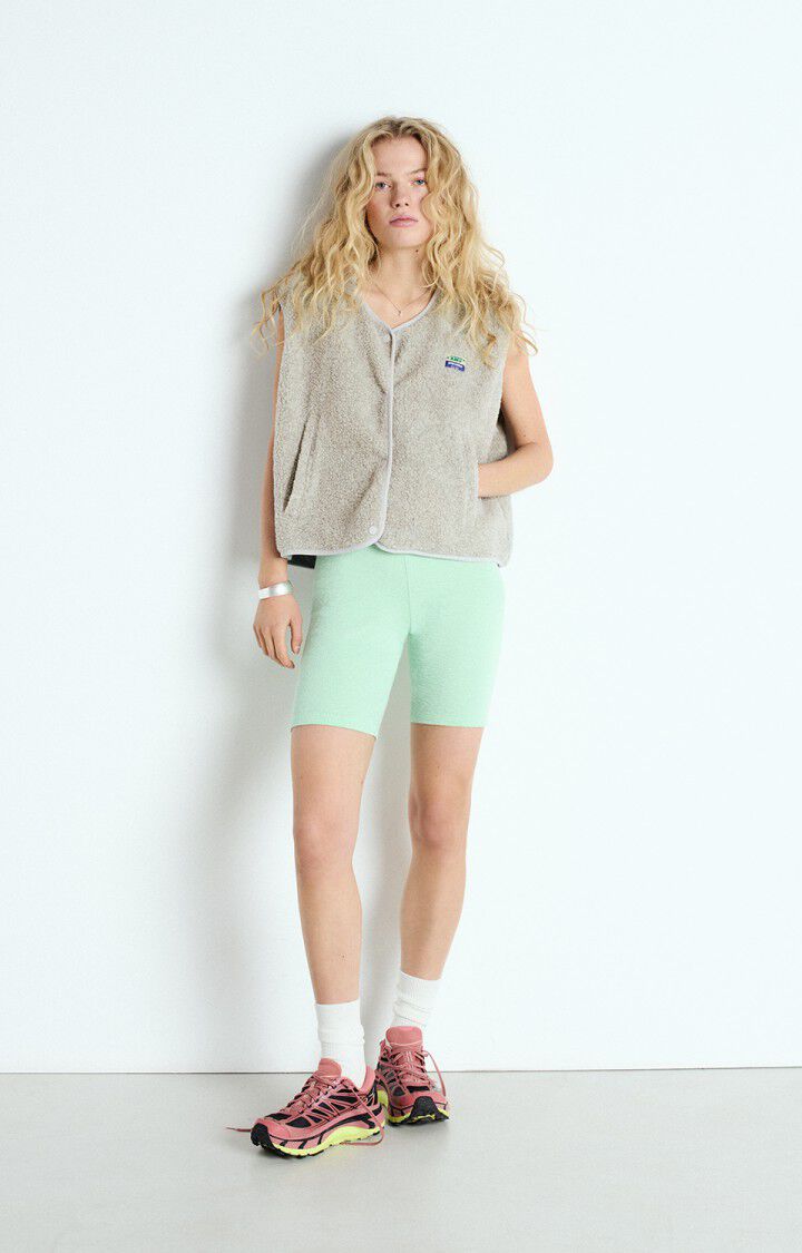 American Vintage Veste Femme Hoktown - POLAIRE CHINE 0 Sans Manches Gris - E25