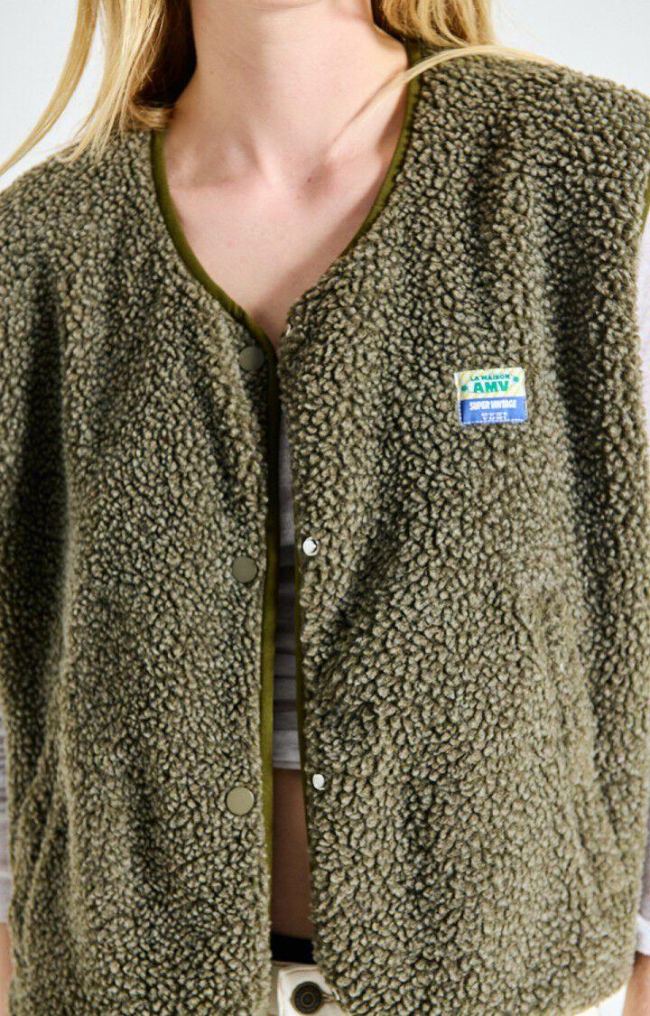 American Vintage Veste Femme Hoktown - VARAN CHINE 0 Sans Manches Vert - E25