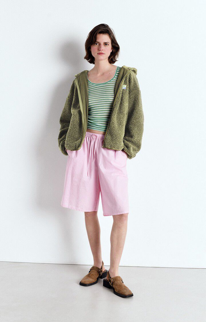 american vintage Veste femme Hoktown - VARAN CHINE 50 Manches longues Vert - E25