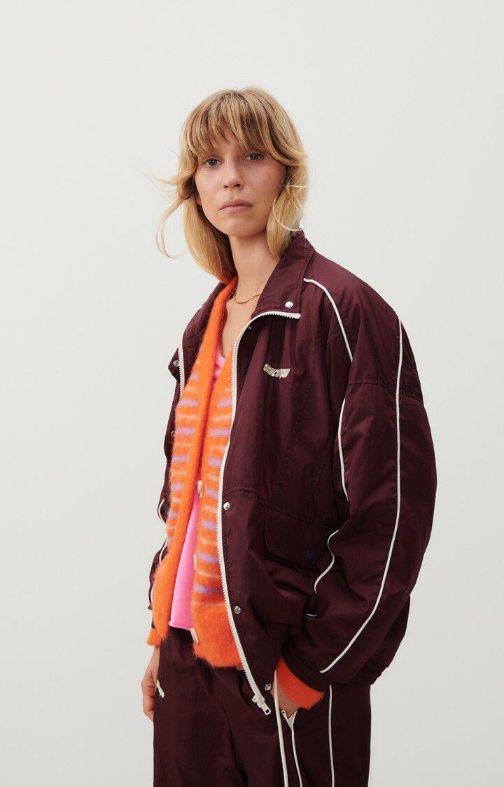 american vintage Veste femme Ikino - SYRAH 46 Manches longues Rouge - H23