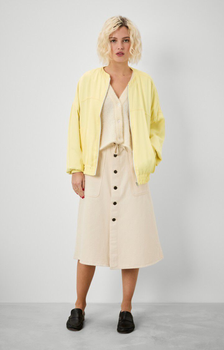 American Vintage Veste Femme Jadeson - GENET Manches Longues Jaune - E20