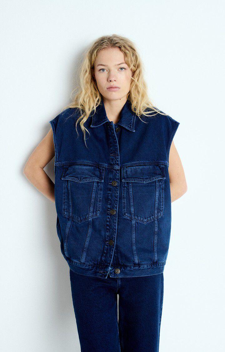 american vintage Veste femme Joybird - INDIGO Manches courtes Bleu - E25