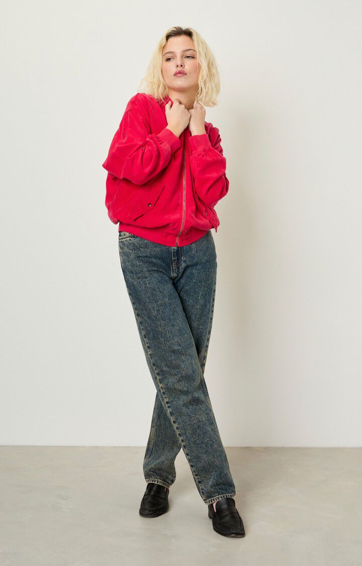 American Vintage Veste Femme Nalastate - VOLCAN Manches Longues Rouge - H18
