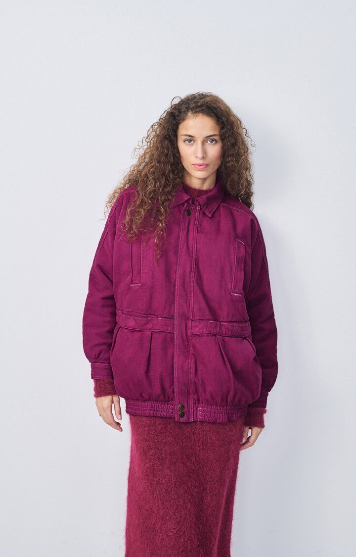 american vintage Veste femme Nyolow - FUCHSIA SURTEINT 74 Manches longues Violet - H24