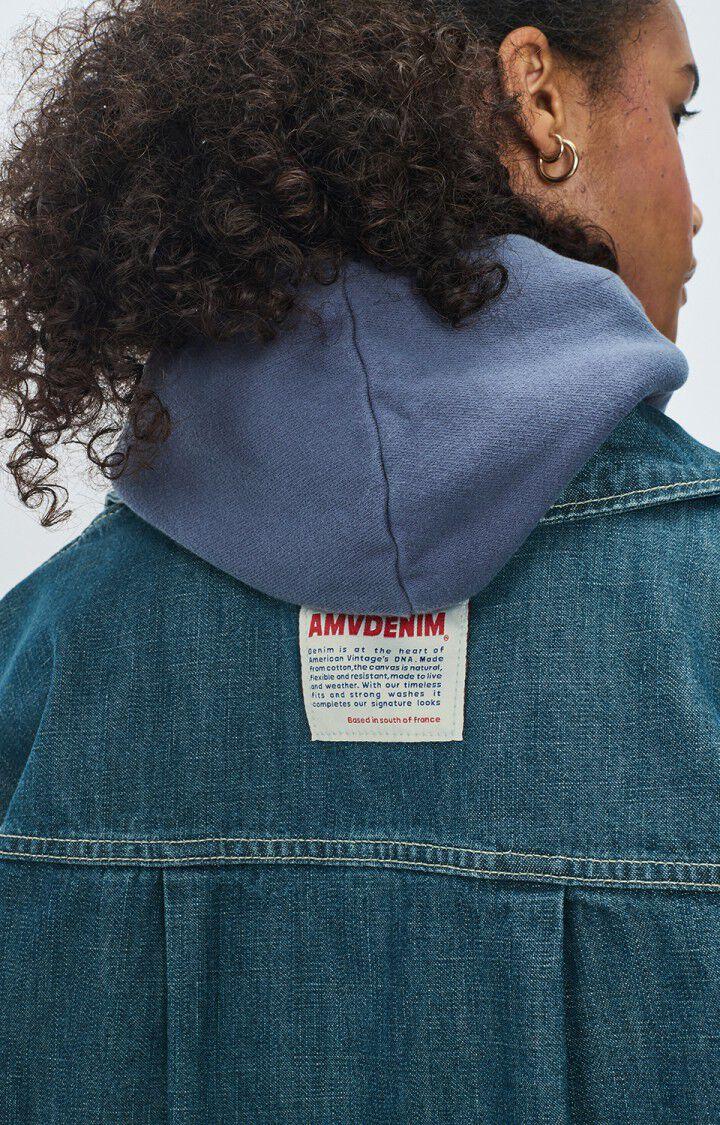 American Vintage Veste Femme Ozyr - MEDIUM GREEN CAST 56 Manches Longues Bleu - E25