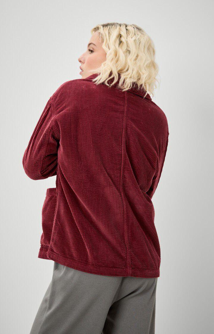 American Vintage Veste Femme Padow - LIE DE VIN Manches Longues Rouge - H22B