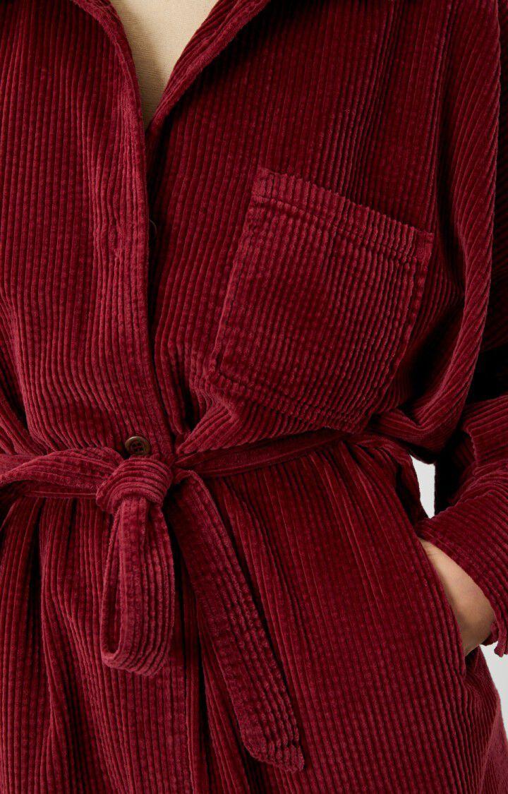 American Vintage Veste Femme Padow - LIE DE VIN Manches Longues Rouge - H22B