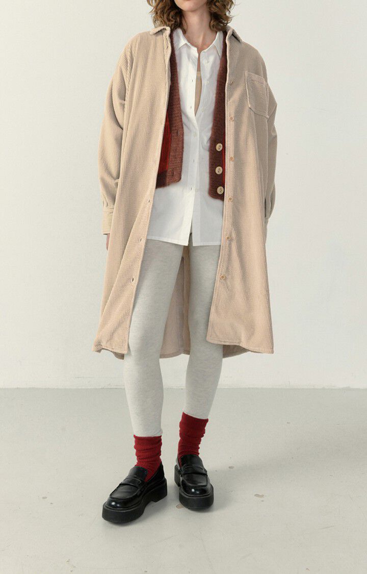 american vintage Veste femme Padow - MASTIC Manches longues Beige - H22