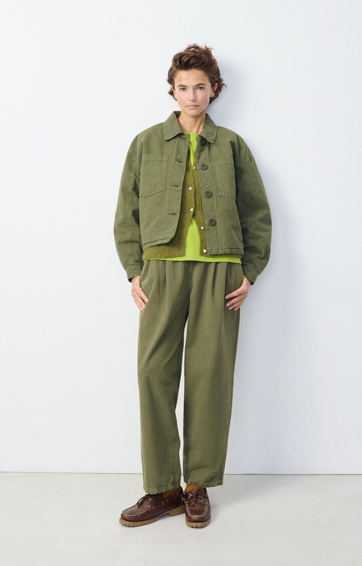American Vintage Veste Femme Rygybay - KAKI 58 Manches Longues Vert - H24