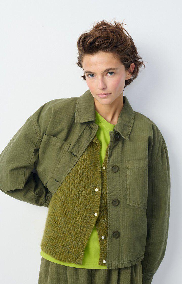 american vintage Veste femme Rygybay - KAKI 58 Manches longues Vert - H24