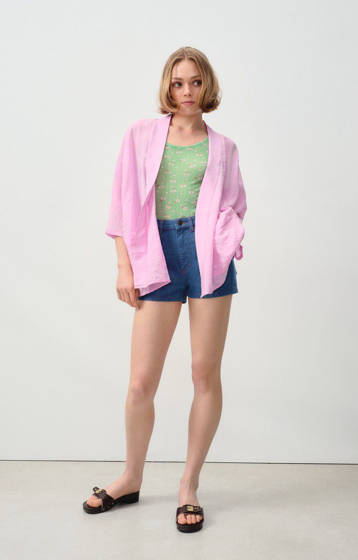 American Vintage Veste Femme Scarow - CHAMALLOW 53 Manches Chauve-souris Rose - E24