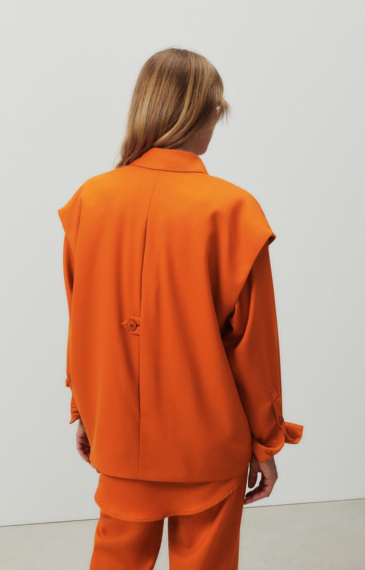 American Vintage Veste Femme Tabinsville - CANNELLE 0 Sans Manches Orange - E23
