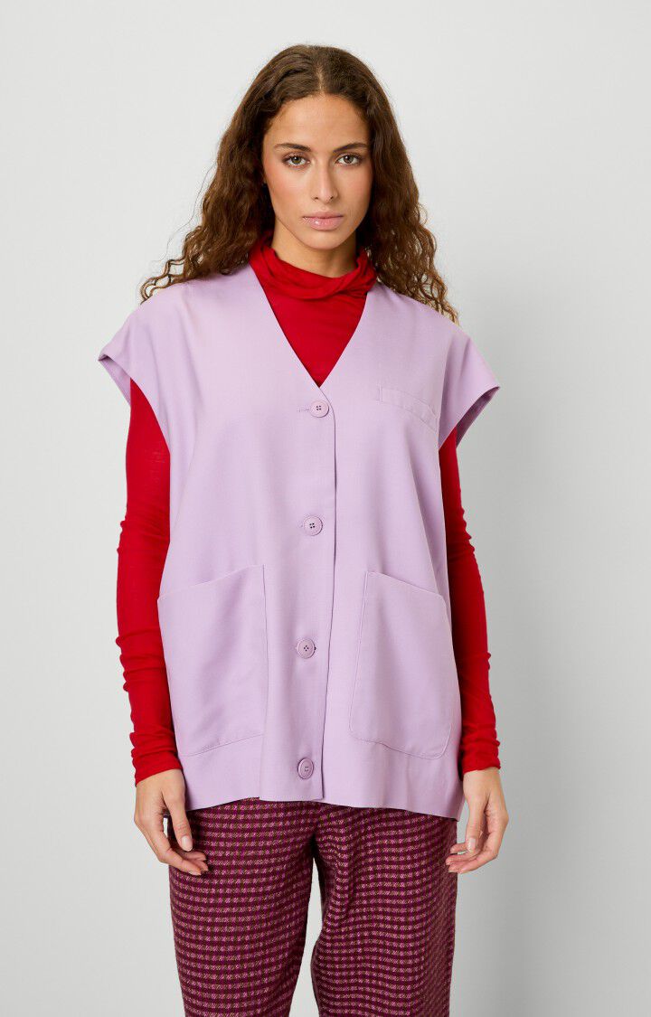 american vintage Veste femme Tabinsville - PARME 0 Sans manches Violet - E23