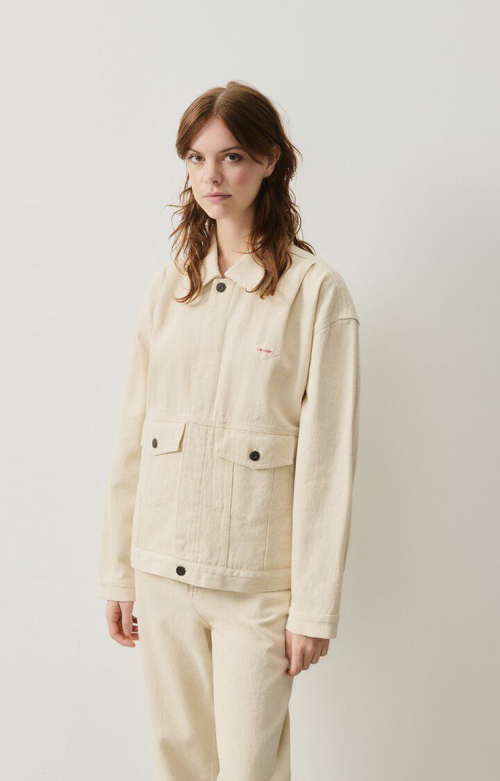 american vintage Veste femme Tineborow - ECRU 55 Manches longues Beige - E25