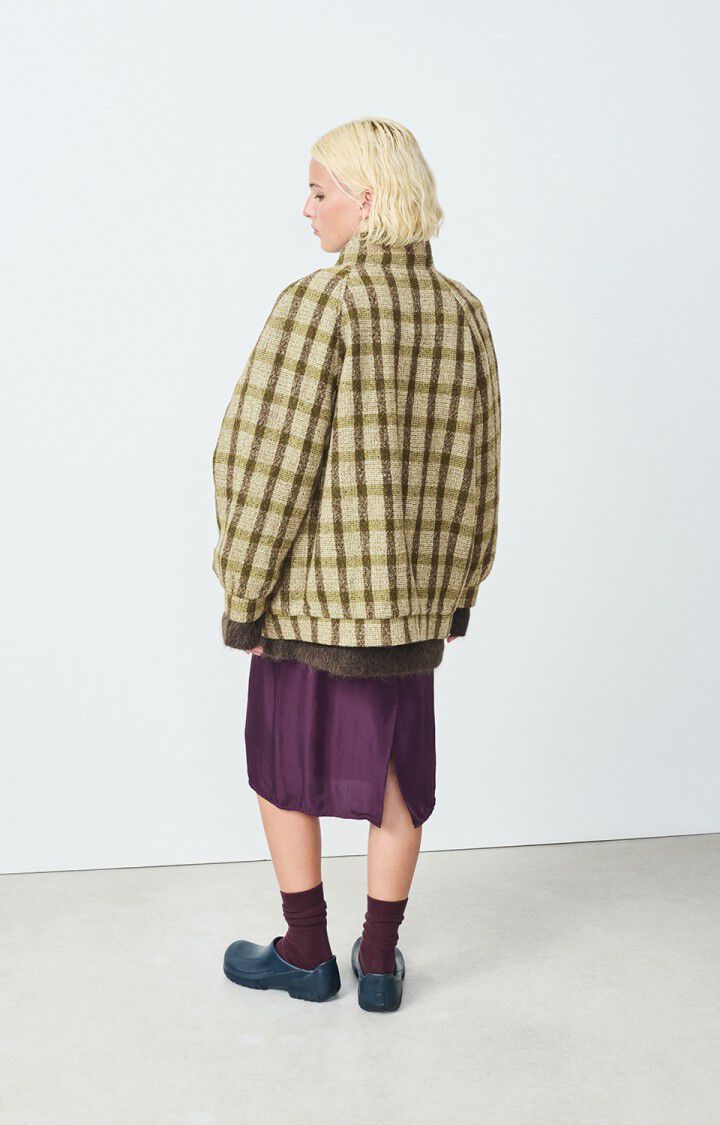 American Vintage Veste Femme Tursburg - TARTAN LEZARD 71 Manches Longues Marron - H24