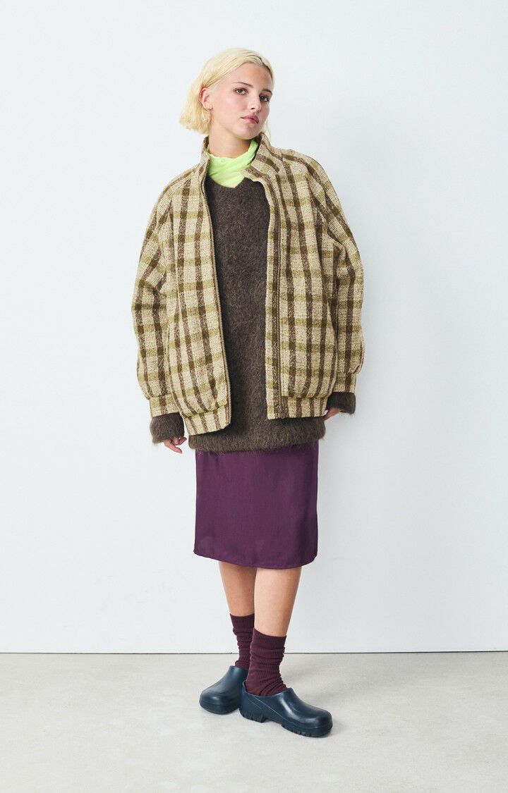 American Vintage Veste Femme Tursburg - TARTAN LEZARD 71 Manches Longues Marron - H24