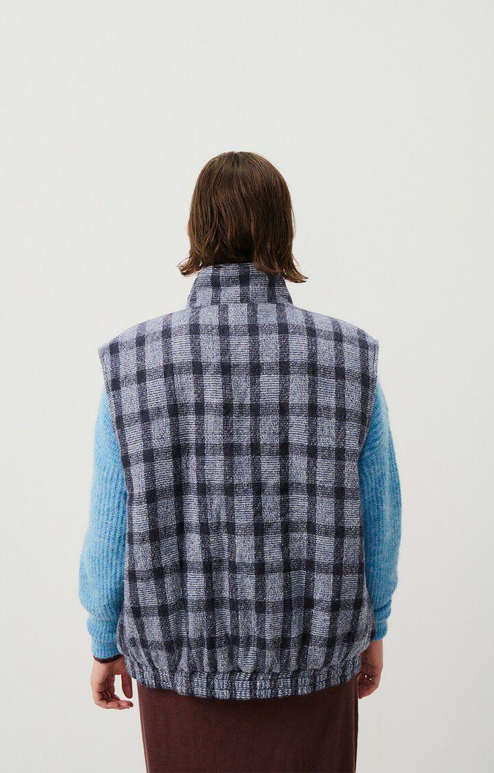 American Vintage Veste Femme Tursburg - TARTAN MARITIME 0 Sans Manches Bleu - H24