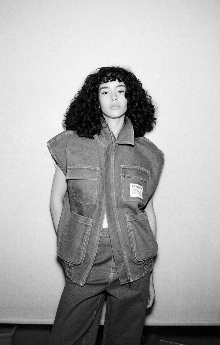 american vintage Veste femme Uzatown - PARME Sans manches Violet - E25