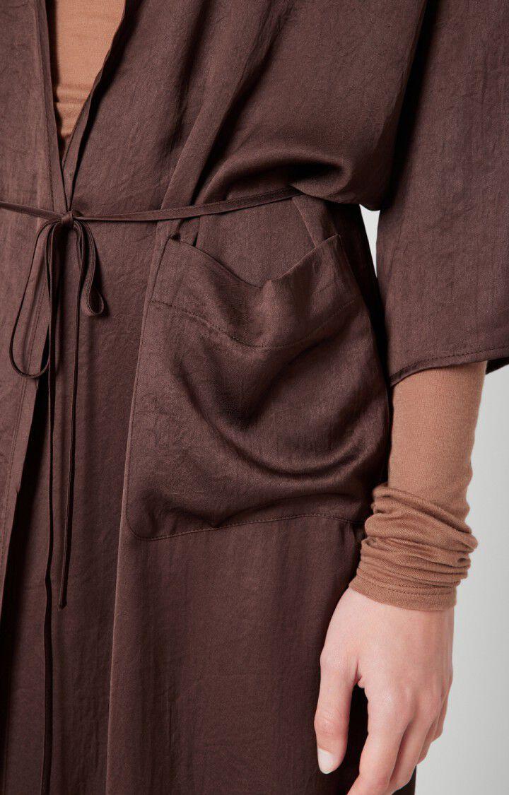 American Vintage Veste Femme Widland - CHOCOLAT Manches 7/8 Marron - H21
