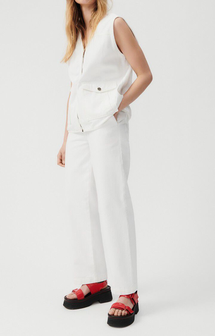 American Vintage Veste Femme Yapitown - BLANC 0 Sans Manches Blanc - E23