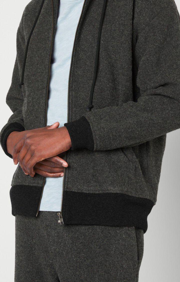 American Vintage Veste Homme Abelville - ANTHRACITE CHINE Manches Longues Gris - H21
