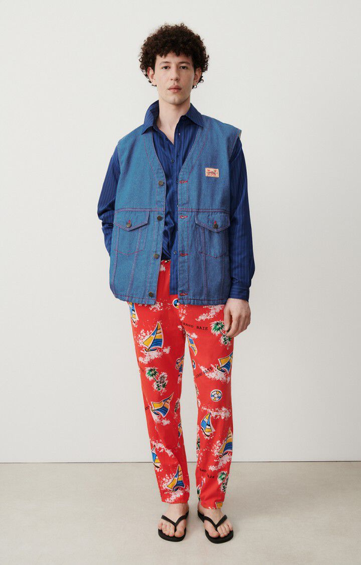 American Vintage Veste Homme Faow - BLUE 0 Sans Manches Bleu - E24