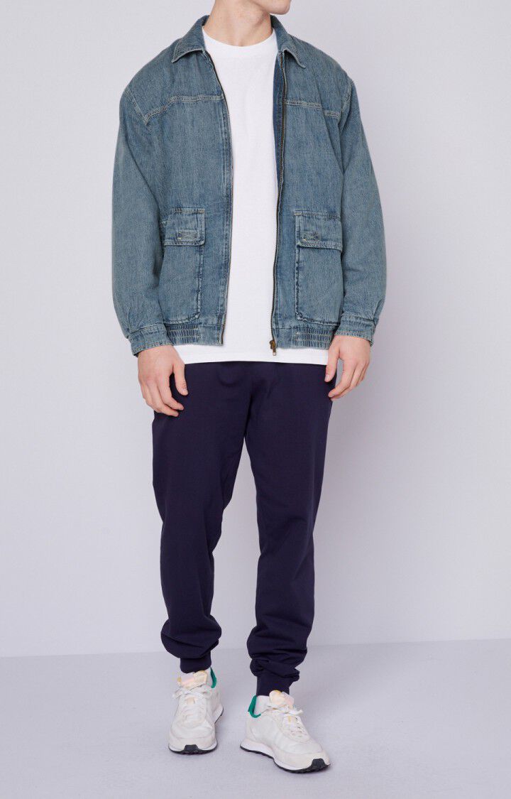 American Vintage Veste Homme Fybee - BLEU STONE Manches Longues Bleu - E22