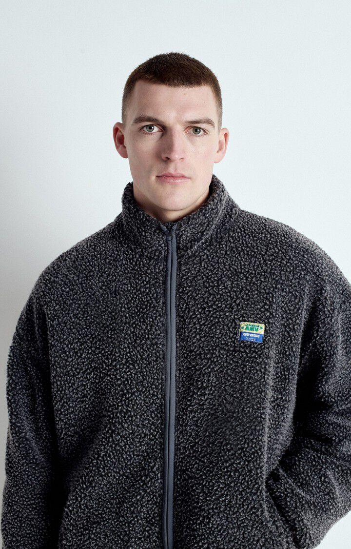 American Vintage Veste Homme Hoktown - ANTHRACITE CHINE 57 Manches Longues Gris - E25