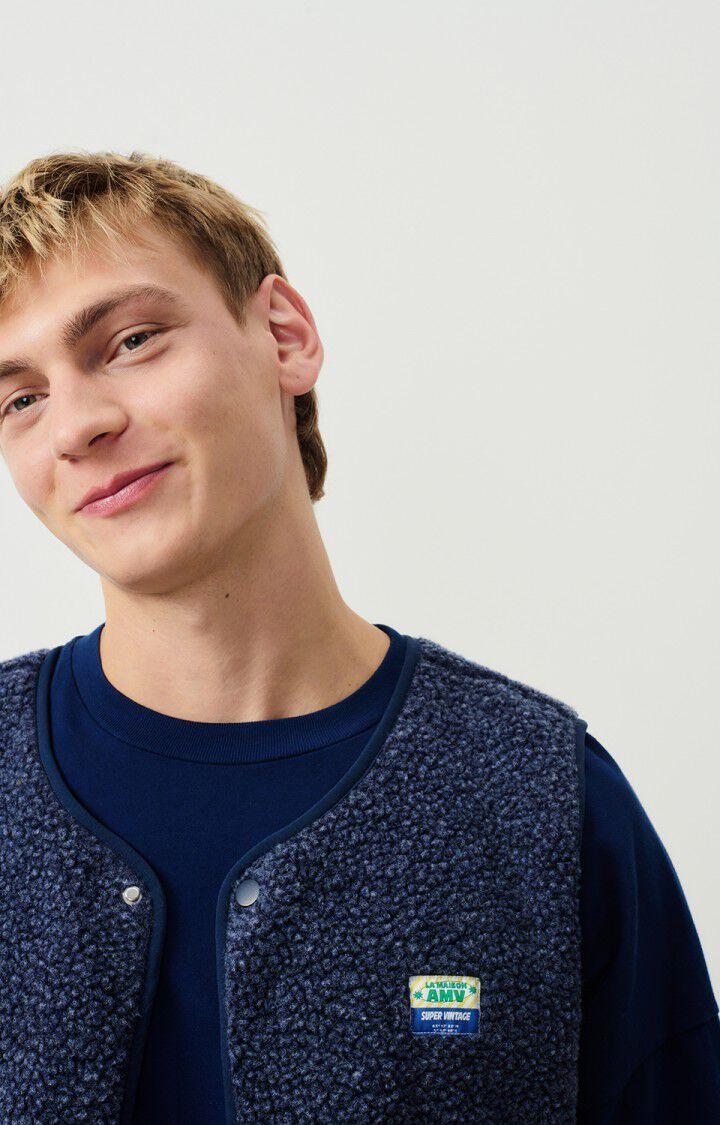 American Vintage Veste Homme Hoktown - ASTRE CHINE 0 Sans Manches Bleu - E25