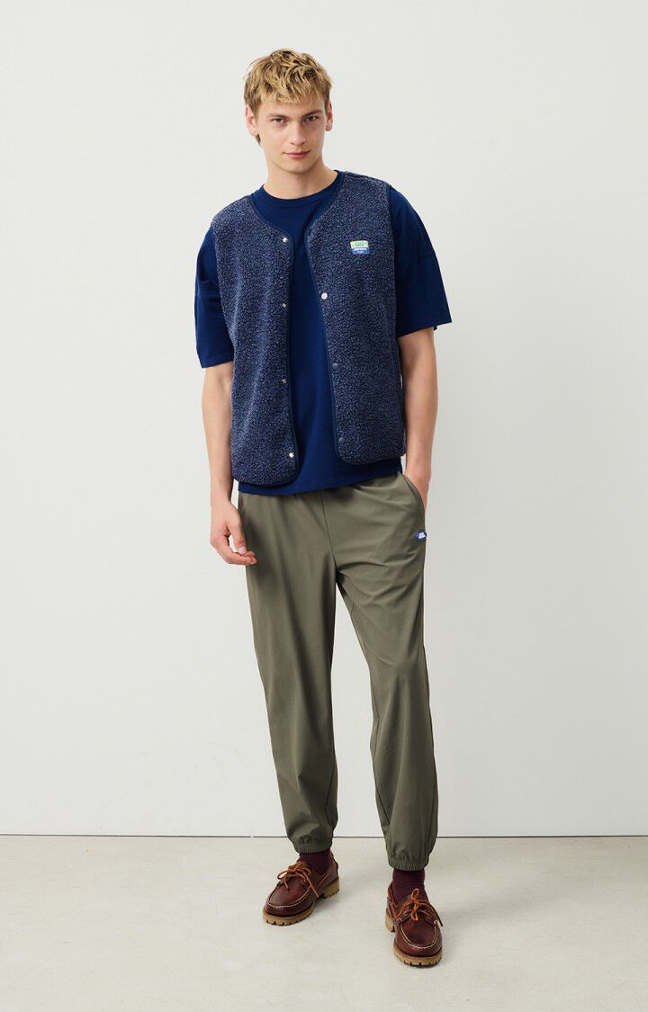 American Vintage Veste Homme Hoktown - ASTRE CHINE 0 Sans Manches Bleu - E25