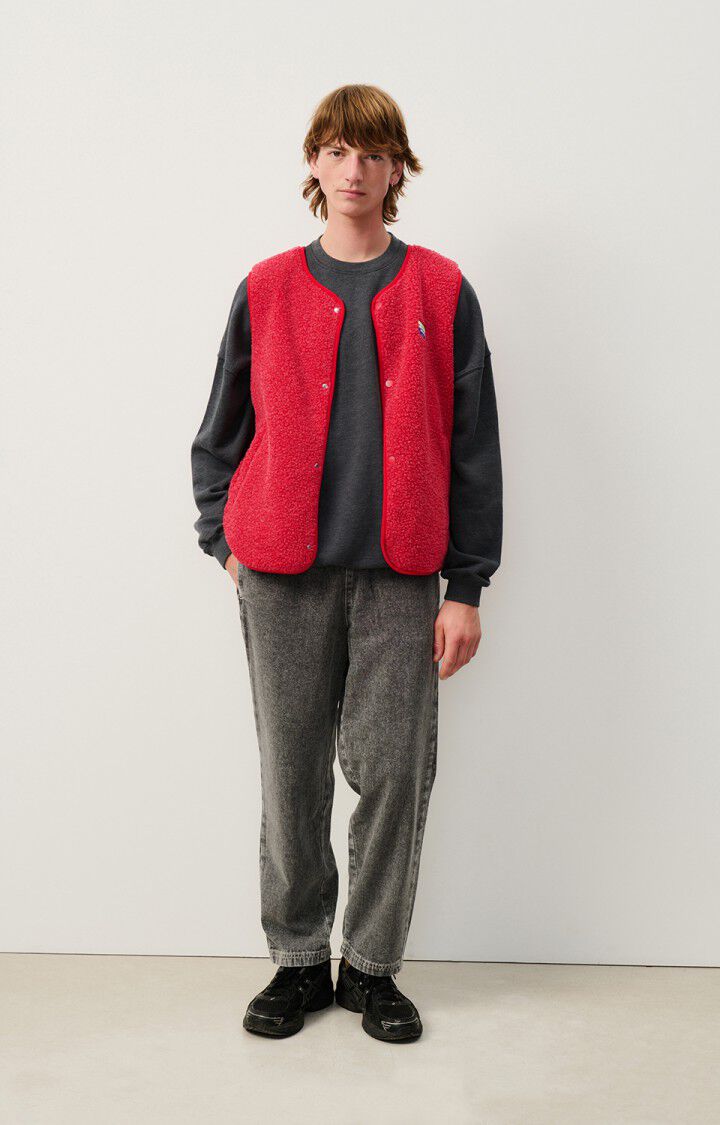 American Vintage Veste Homme Hoktown - COQUELICOT CHINE 0 Sans Manches Rouge - H24