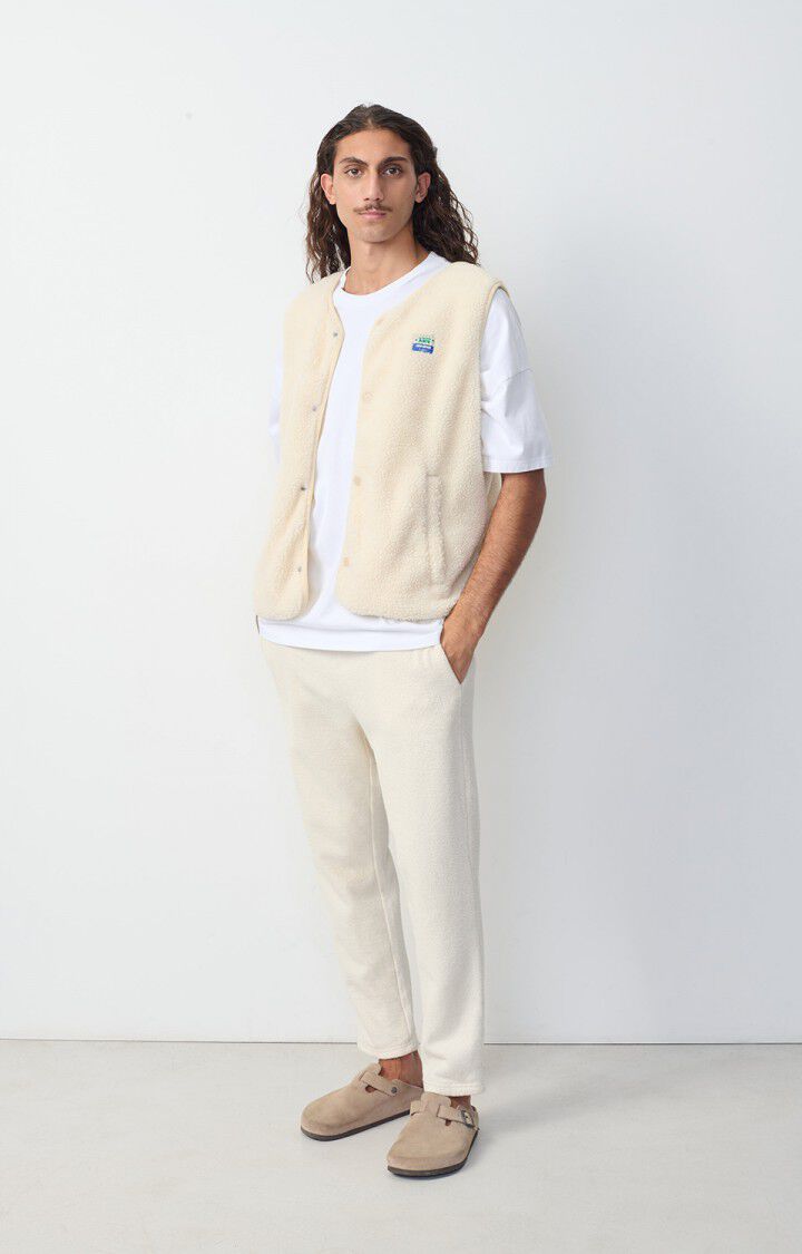 American Vintage Veste Homme Hoktown - ECRU 0 Sans Manches Beige - E25
