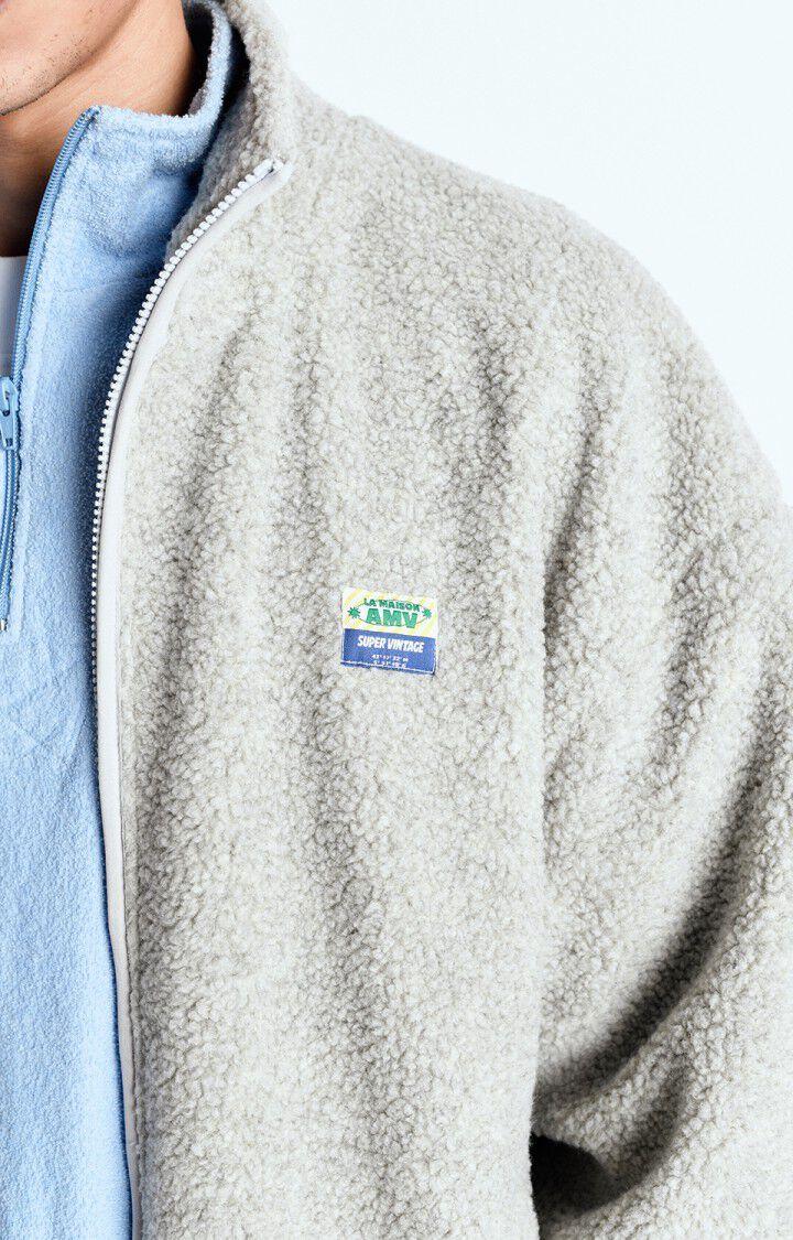 American Vintage Veste Homme Hoktown - POLAIRE CHINE 57 Manches Longues Gris - E25