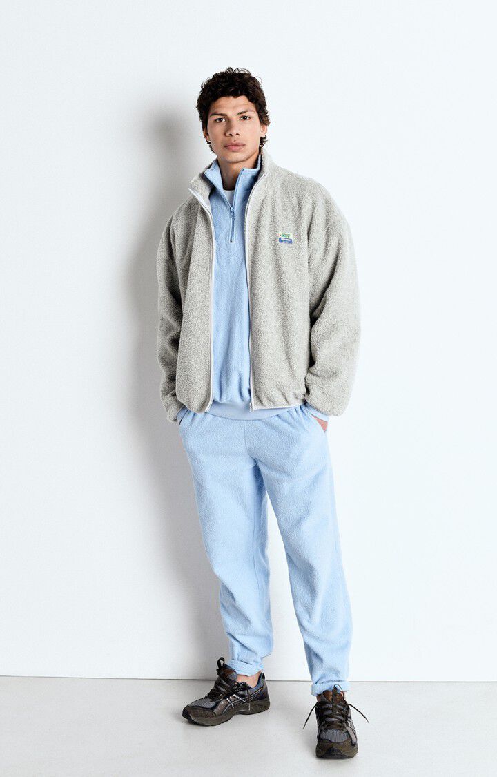 American Vintage Veste Homme Hoktown - POLAIRE CHINE 57 Manches Longues Gris - E25