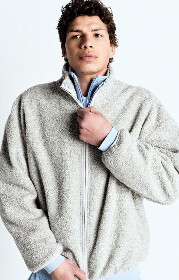 american vintage Veste homme Hoktown - POLAIRE CHINE 57 Manches longues Gris - E25